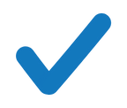 Blue Check Tick